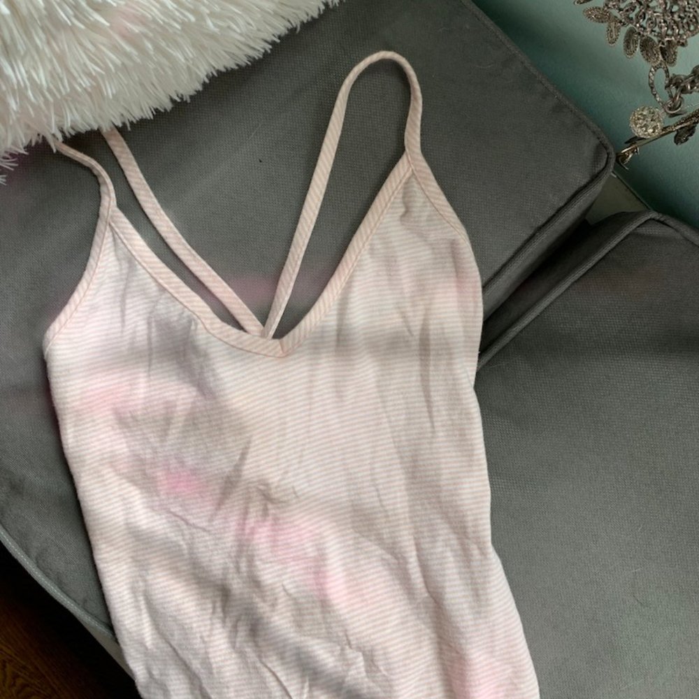 Light pink striped bodysuit